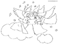 laminas para colorear dibujos de angelitos navide&ntilde;os para navidad 02